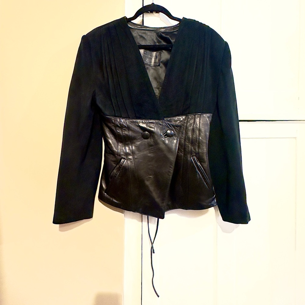 One of a kind jean claude jitrois suede and leather blazer jacket